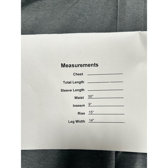 Roundtree Yorke Performance Classic Fit Flat Front Big Man Gray Shorts Size 50 - Picture 2 of 7